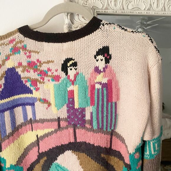 Vintage Embroidered Knit Sweater - Picture 5 of 6